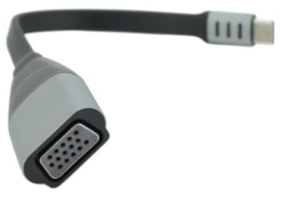 Перехідник Voltronic Type-C (папа)/VGA(мама) 18 см Black-Gray (27031)