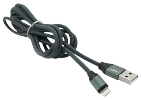 Кабель синхронізації даних EMY MY-732 Lighting 2.4A 1 м Silver (YT-EMY/MY-732-L/S)