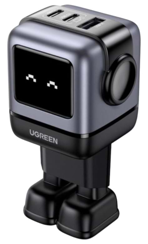 Фото - Сетевое зарядное устройство UGREEN CD361 3xUSB 65W 2xUSB-C+USB-A Gan Robot tech Fast Charger Gray (25685B)