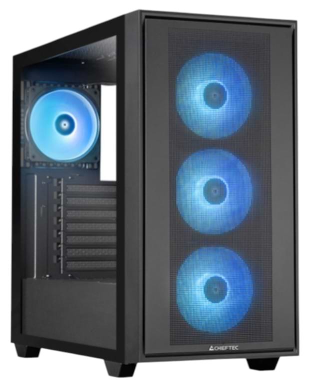 Корпус Chieftec HUNTER 3 GS-03B-OP 4x120mm без БЖ Black - Фото 1