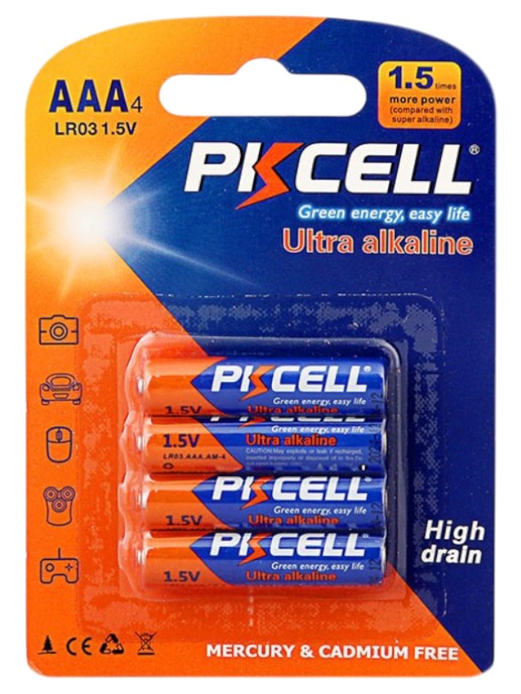 Фото - Батарейка тип AAA PKCELL AAA/HR3 4 шт. (PC/LR03-4B)