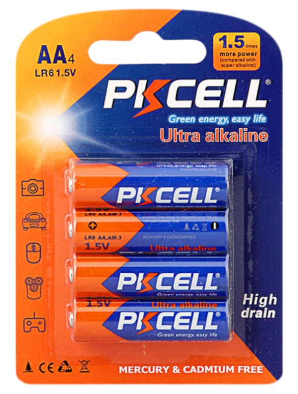 Фото - Батарейка тип AA PKCELL AA/HR6 4 шт. (PC/LR6-4B)
