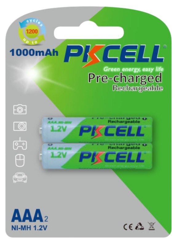 Фото - Аккумулятор тип AAA PKCELL 1000mAh 2 шт. (PC/AAA1000-2BA)