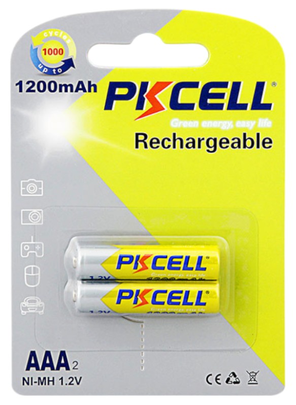 Акумулятор тип AAA PKCELL 1200mAh 2 шт. (PC/AAA1200-2BR) - Фото 1
