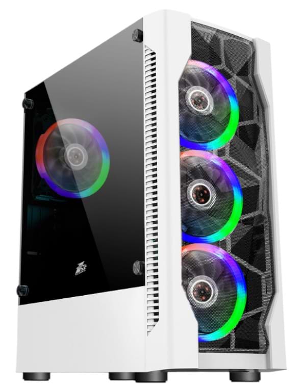 Корпус 1stPlayer D4-WH-4F1-W White без БЖ - Фото 1