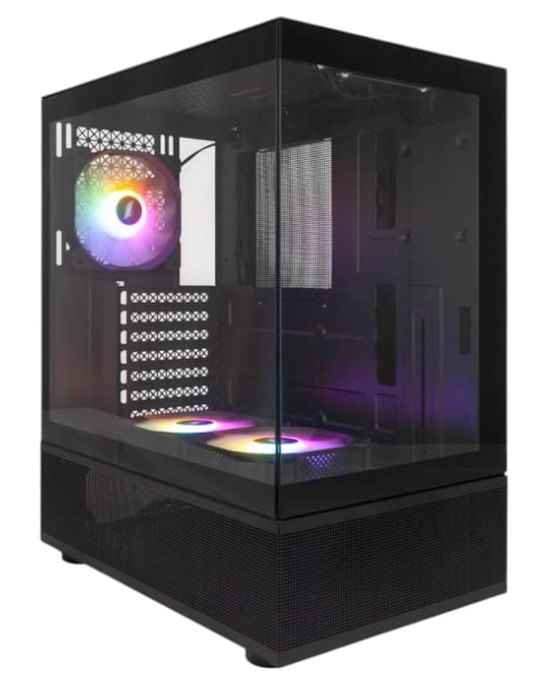 Корпус 1stPlayer Mi7-A-BK-2F7R-1F7 Black без БЖ