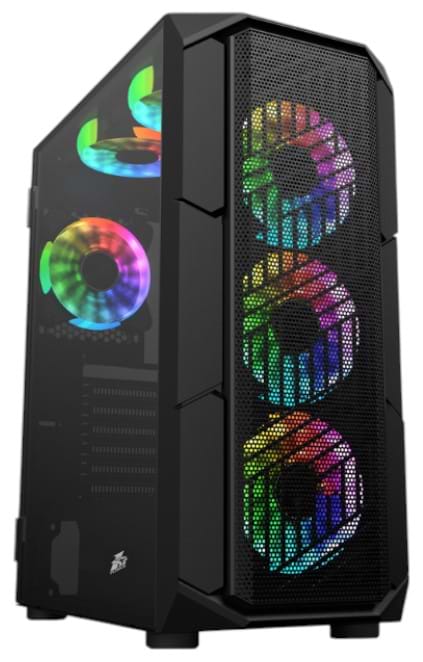 Корпус 1stPlayer XF-BK-4F7 Black без БЖ