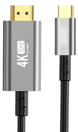 Купити Кабель XO USB Type-C - HDMI (GB019-CHDMI.tranish) - Фото 1 Кабель XO USB Type-C - HDMI (GB019-CHDMI.tranish) - Фото 1