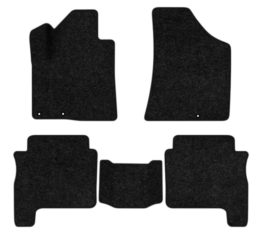 Килимки ворсові в салон авто EVAtech Standard для Hyundai Santa FE (CM) Restyling (Hinged Gas Pedal) 7 seats (3 clips) 2010-2012 2 покоління SUV EU чорний кант HY13314CE5KD3VEB