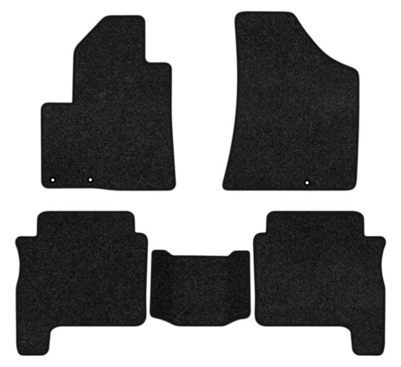 Коврики ворсовые в салон авто EVAtech Premium для Hyundai Santa FE (CM) Restyling (Hinged Gas Pedal) 7 seats (3 clips) 2010-2012 2 поколение SUV EU черный кант HY13314CG5KD3VPB