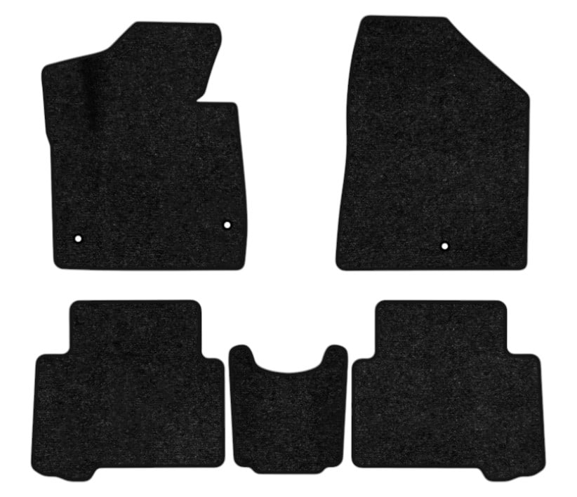 Килимки ворсові в салон авто EVAtech Standard Hyundai Santa FE (DM) 5 seats (3 clips) 2012-2017 3 покоління SUV Korea чорний кант HY13948CEC5KH3VEB