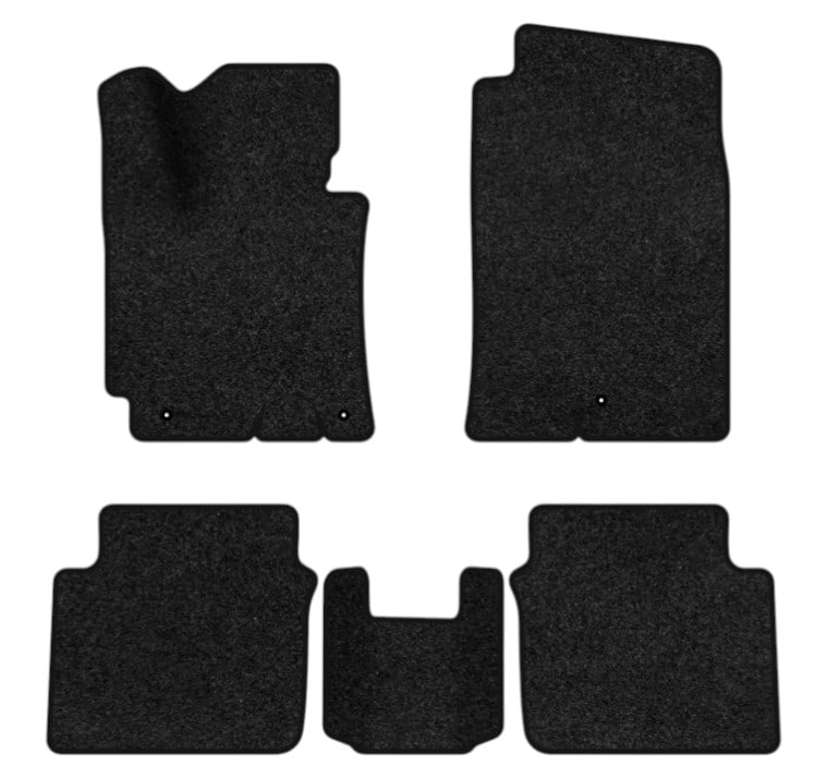 Коврики ворсовые в салон авто EVAtech Premium Hyundai Elantra (MD) (3 clips) 2010-2015 5 поколение Sedan EU черный кант HY14215CD5LA3VPB