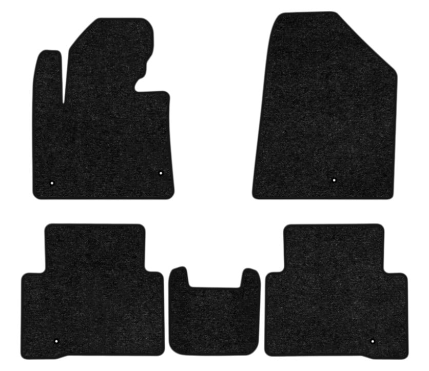 Коврики ворсовые в салон авто EVAtech Standard Hyundai Santa FE Sport (DM) 2012-2018 3 поколение SUV USA черный кант HY14252CV5LA5VEB