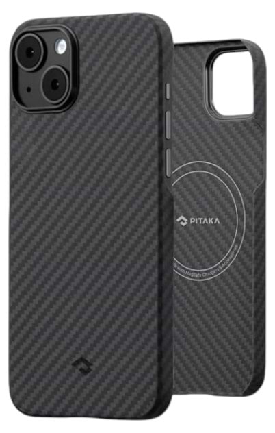 Чехол для смартфона Pitaka MagEZ Case 3 Twill 1500D Black/Grey for iPhone 14 Plus (KI1401M) - Фото 1