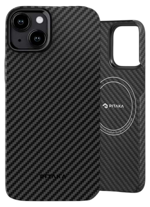 Чехол для смартфона Pitaka MagEZ Case 4 Twill 1500D Black/Grey for iPhone 15 Plus (KI1501M) - Фото 1
