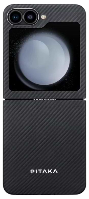 Чехол для смартфона Pitaka MagEZ Case 5 Twill Black/Grey for Samsung Galaxy Z Flip 6 (FBFLIP6) - Фото 1
