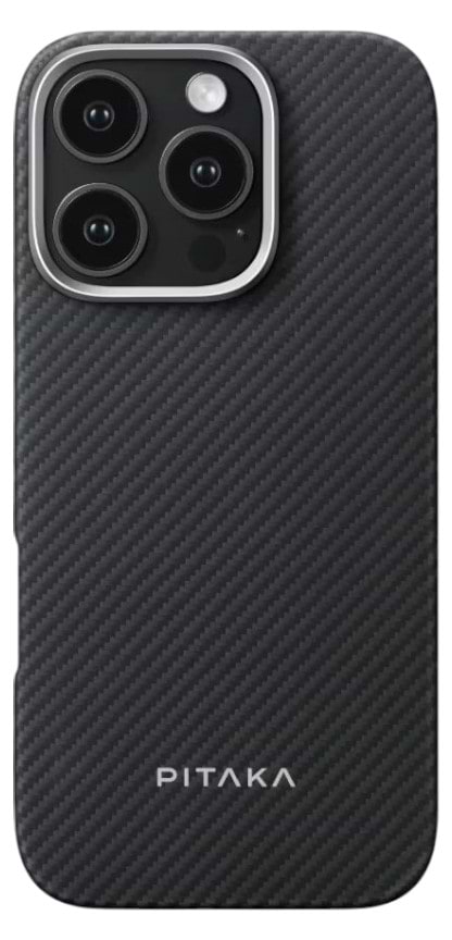 Чохол для смартфону Pitaka Ultra-Slim Classic Twill 600D Black/Grey for iPhone 16 Pro (KI1601PA) - Фото 1