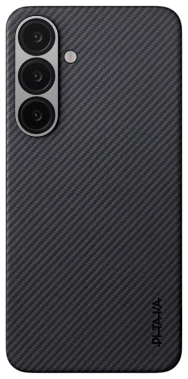 Чохол для смартфону Pitaka Ultra-Slim Case for Samsung Galaxy S 2025+ Black/Grey Twill (KS2501S) - Фото 1