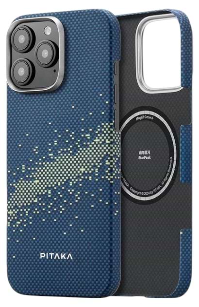 Чохол для смартфону Pitaka Tactile Woven StarPeak Lumintex Milky Way Galaxy for iPhone 16 Pro (KI1603PMYG) - Фото 1