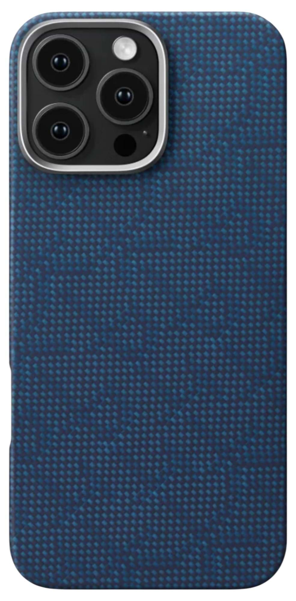Чохол для смартфону Pitaka Tactile Woven Monogram Dark Blue for iPhone 16 Pro Max (KI1603PTKP) - Фото 1