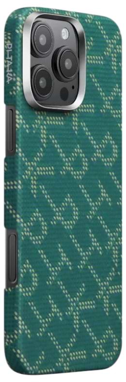Фото - Чохол для смартфону Pitaka Tactile Woven Monogram Green/Gold for iPhone 16 Pro Max (KI1601PTKP)