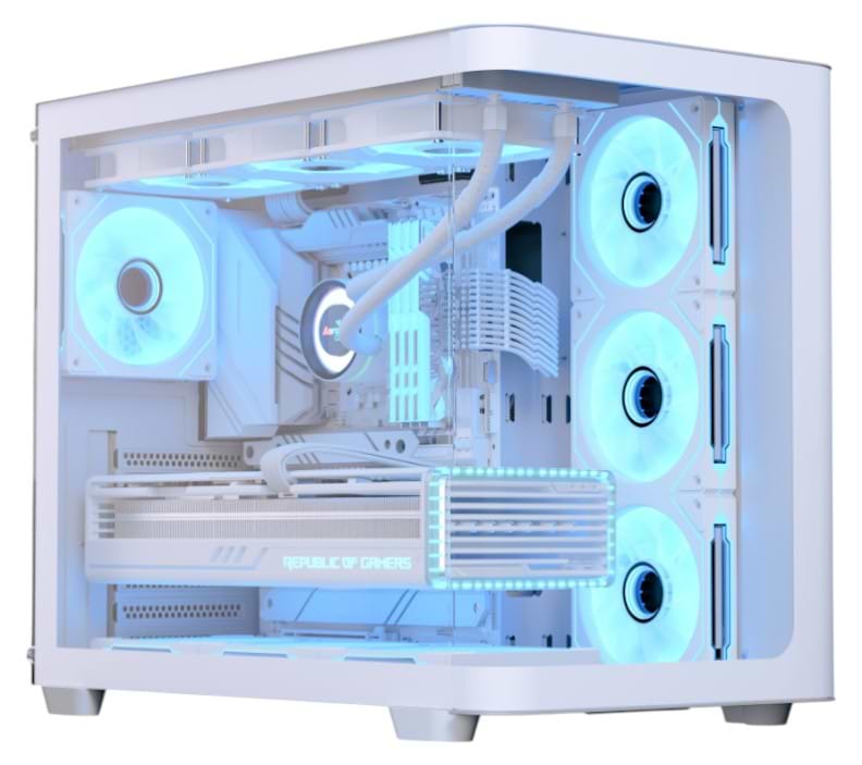 Корпус AEROCOOL P500C-G-WT-v1 (ACCM-PN01043.21) White без БП