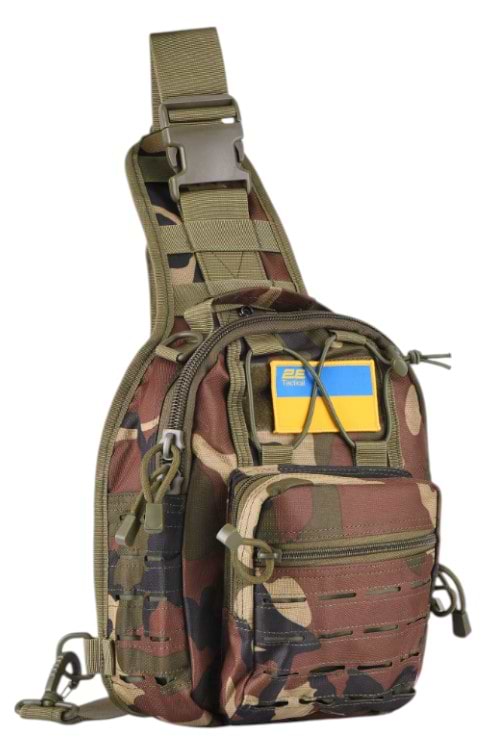 Сумка тактическая 2E Tactical Laser Cut 2.5 л Dark Camouflage (2E-MILSLIBAG-Y09L-WC)