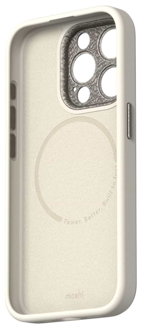 Фото - Чохол для смартфону Moshi Napa Slim Hardshell Case Eggnog White for iPhone 15 Pro (99MO231111)