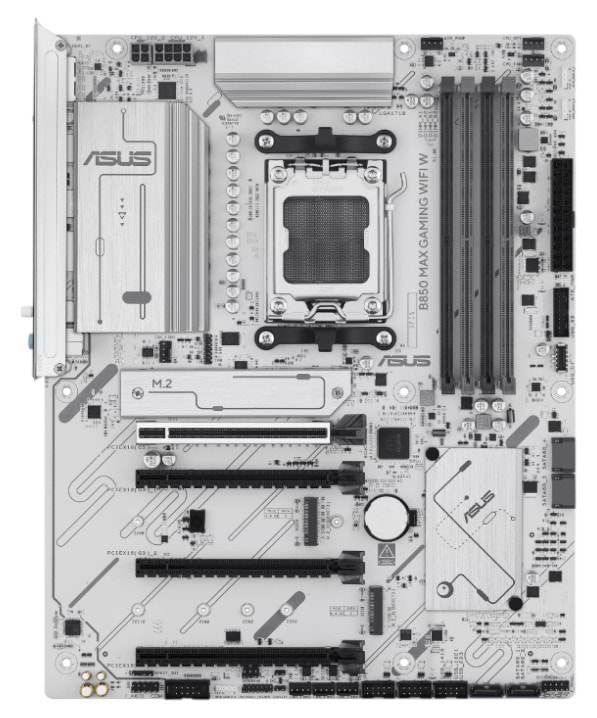 Фото - Материнська плата Asus B850 MAX GAMING WIFI White 4xDDR5