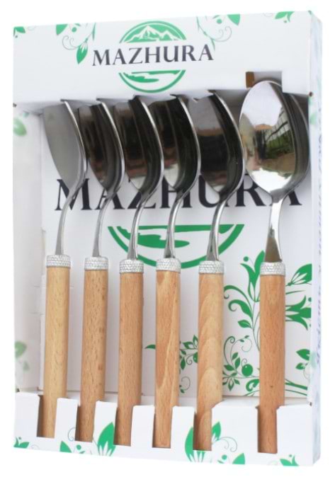 Набір ложок столових MAZHURA Beech wood 6 пр. (mz505665)