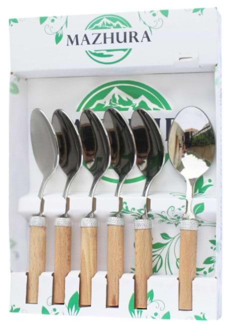 Набір ложок столових MAZHURA Beech wood 6 пр. (mz505666)