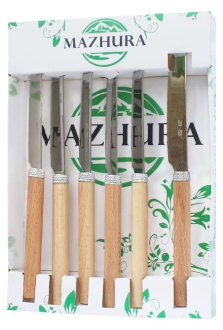 Фото - Набор ножей столовых MAZHURA Beech wood 6 пр. (mz505669)