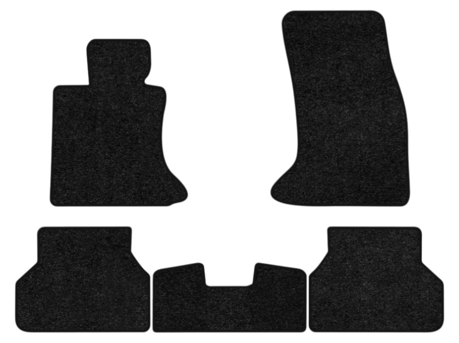 Коврики ворсовые в салон авто EVAtech Standard для BMW 5 Series (E60) 2003-2010 6 поколение Sedan USA черный кант BM13269CB5BM4VEB