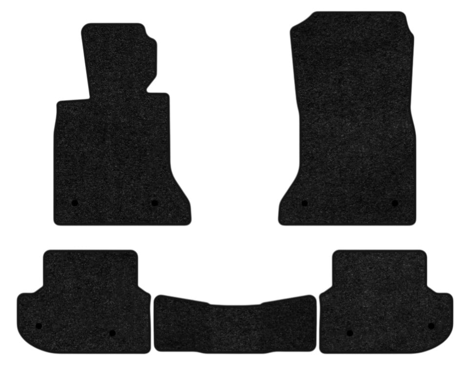 Коврики ворсовые в салон авто EVAtech Standard для BMW 5 Series (F11) RWD Mechanical seats 2010-2013 6 поколение Combi EU черный кант BM31056CB5BW8VEB