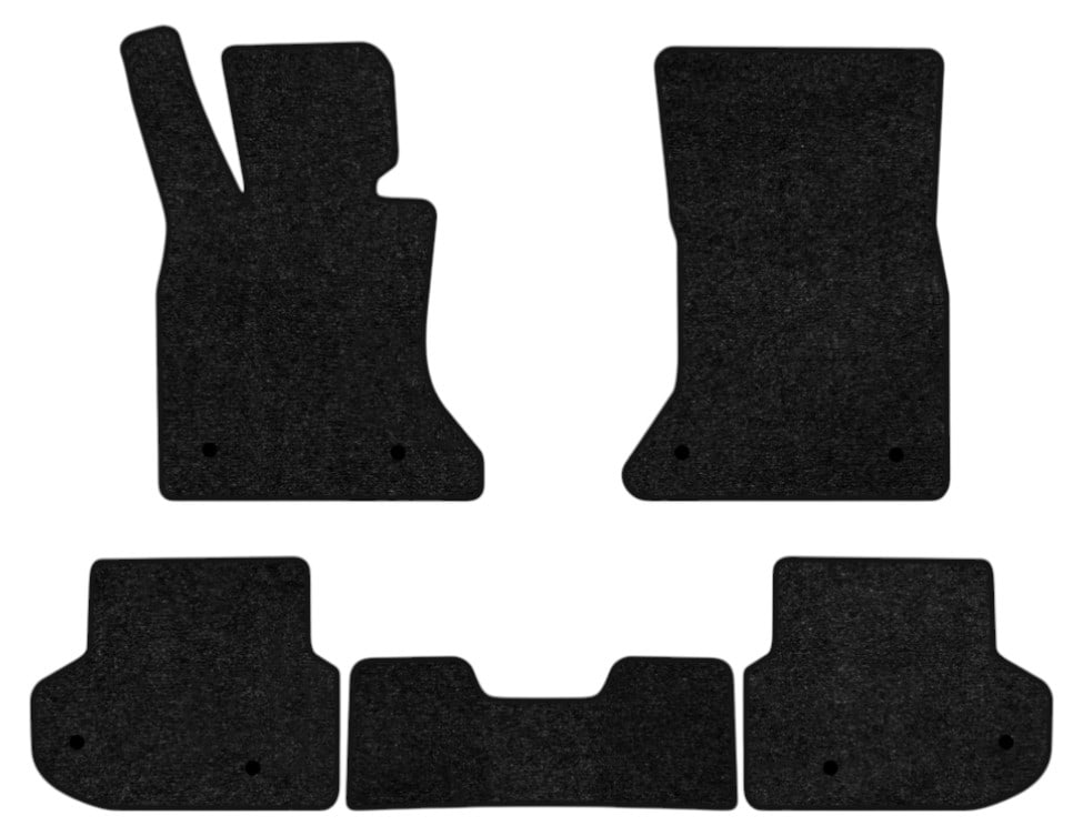 Коврики ворсовые в салон авто EVAtech Standard для BMW 5 Series (F11) (xDrive) Restyling Mechanical seats 2013-2017 6 поколение Combi EU черный кант BM11059C5BW8VEB