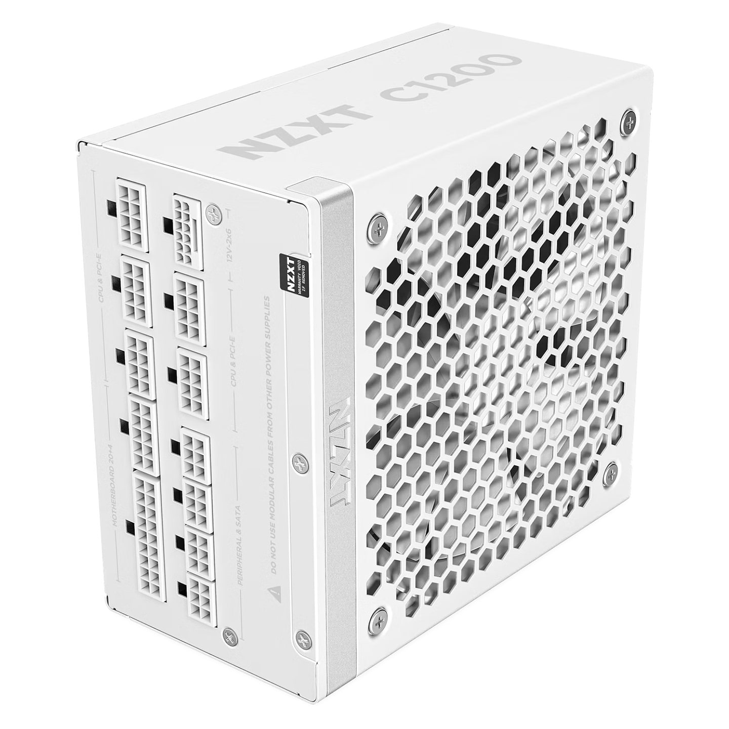 Блок питания для ПК NZXT ATX 3.1 1200 Watt 80 Plus Gold Fully Modular Low-Noise Power Supply White (PA-2G2BW-EU)