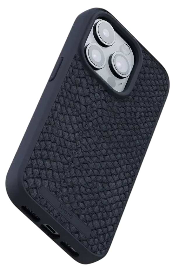 Фото - Чохол для смартфону Njord Salmon Leather MagSafe Case Black for iPhone 15 Pro (NA53SL00)