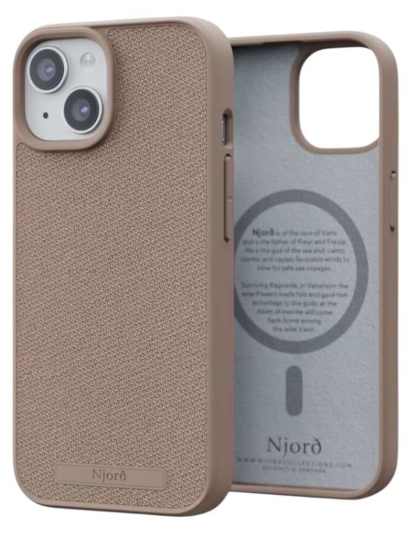 Фото - Чохол для смартфону Njord Fabric MagSafe Case Pink Sand for iPhone 15 (NA51FA12)