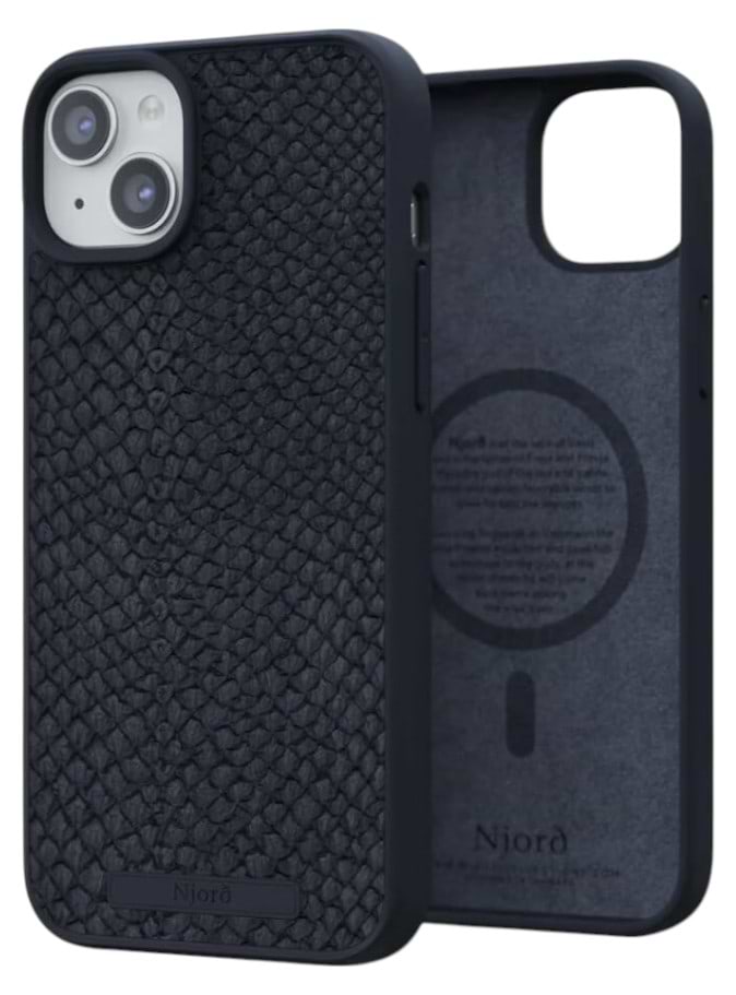 Чехол для смартфона Njord Salmon Leather MagSafe Case Black for iPhone 15 Plus (NA52SL00) - Фото 1