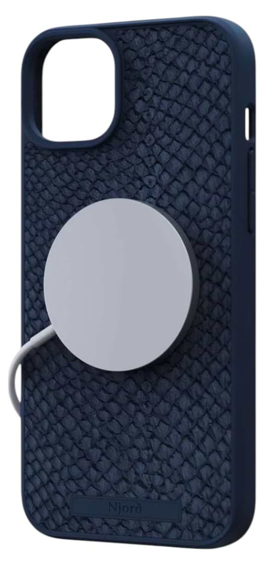 Фото - Чохол для смартфону Njord Salmon Leather MagSafe Case Petrol Blue for iPhone 15 Plus (NA52SL01)