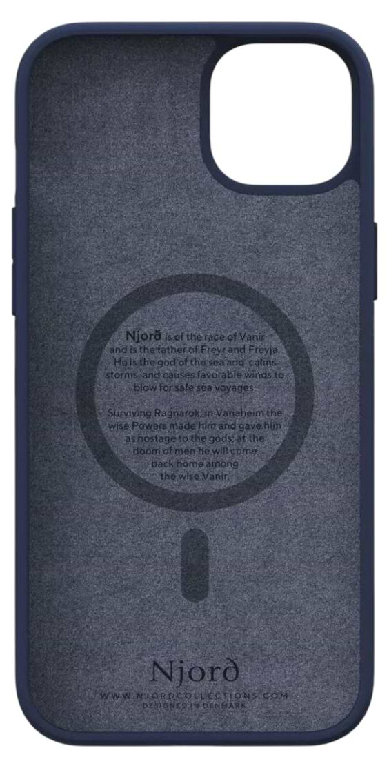 Фото - Чохол для смартфону Njord Salmon Leather MagSafe Case Petrol Blue for iPhone 15 Plus (NA52SL01)