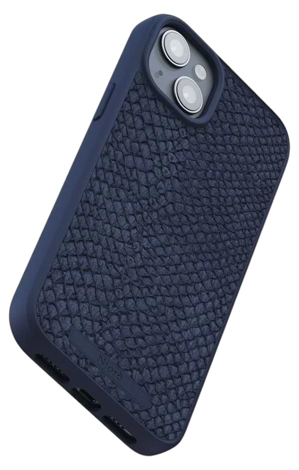 Фото - Чохол для смартфону Njord Salmon Leather MagSafe Case Petrol Blue for iPhone 15 Plus (NA52SL01)