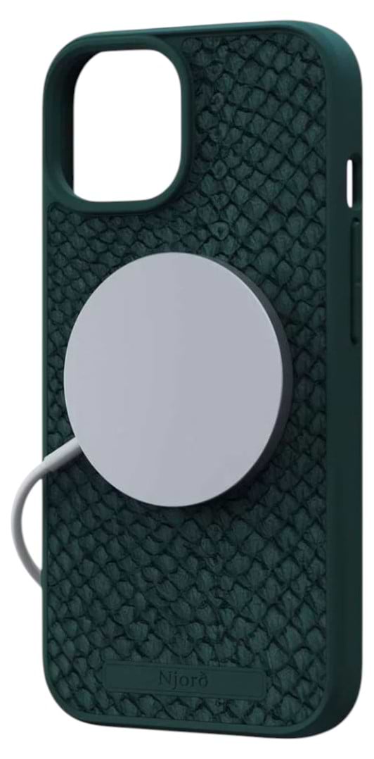 Фото - Чехол для смартфона Njord Salmon Leather MagSafe Case Dark Green for iPhone 15 Plus (NA52SL02)