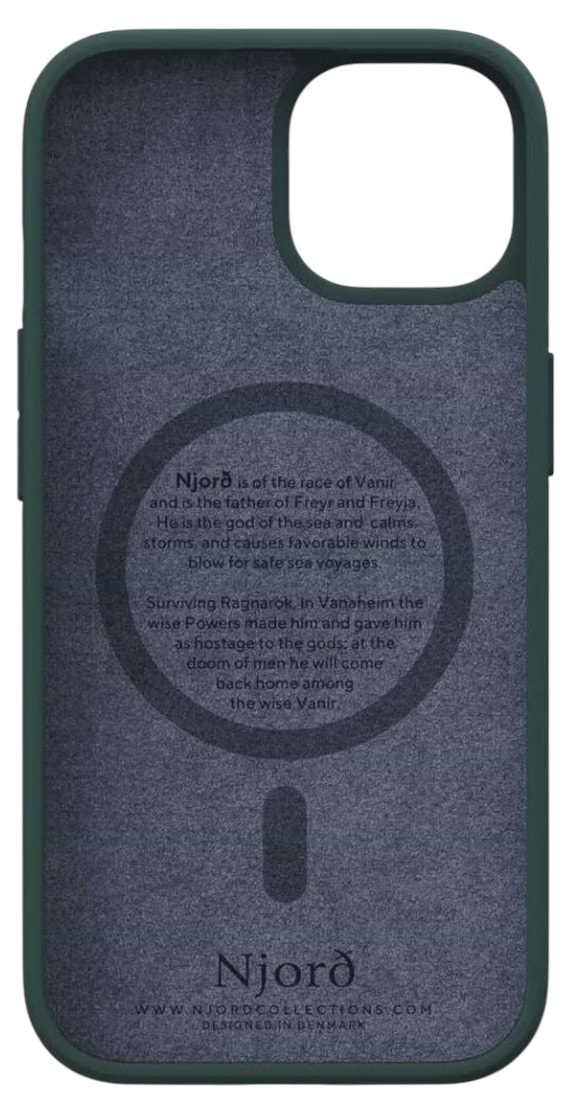 Фото - Чехол для смартфона Njord Salmon Leather MagSafe Case Dark Green for iPhone 15 Plus (NA52SL02)