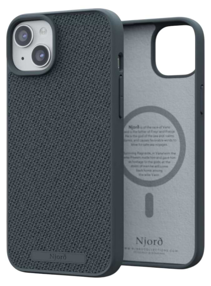 Чехол для смартфона Njord Fabric MagSafe Case Dark Grey for iPhone 15 Plus (NA52FA09) - Фото 1