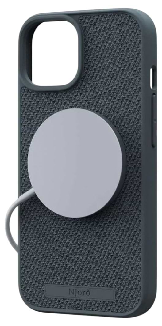 Фото - Чохол для смартфону Njord Fabric MagSafe Case Dark Grey for iPhone 15 Plus (NA52FA09)