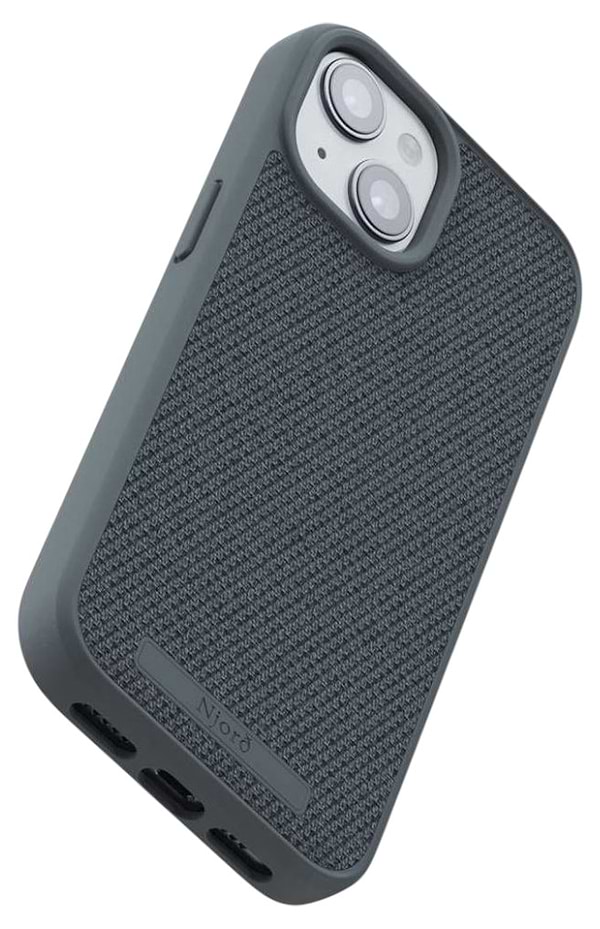 Фото - Чохол для смартфону Njord Fabric MagSafe Case Dark Grey for iPhone 15 Plus (NA52FA09)