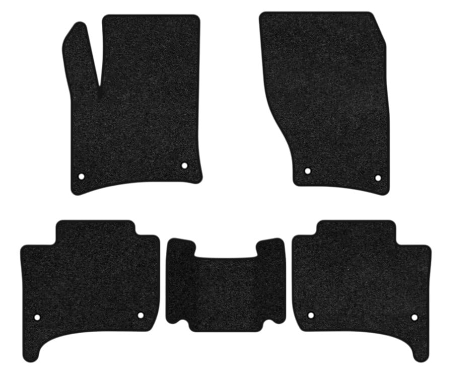 Коврики ворсовые в салон авто EVAtech Premium для Volkswagen Touareg (7P) (2-zone climate control) 2010-2014 2 поколение SUV EU черный кант (VW32527C5TL8VPB)