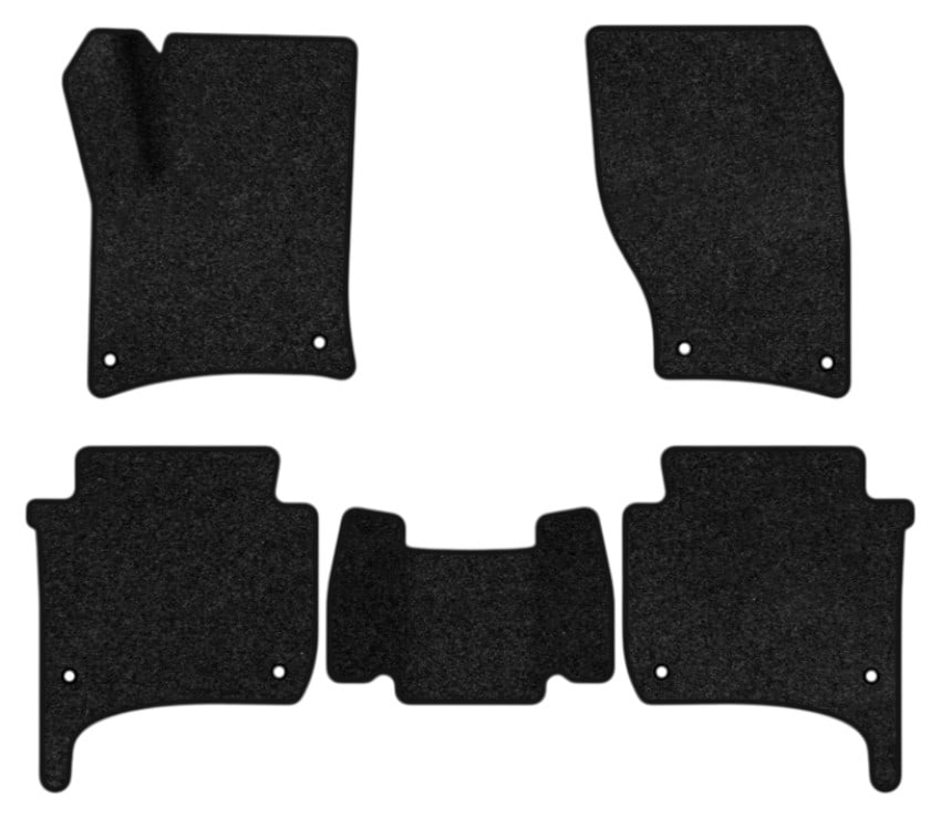 Килимки ворсові в салон авто EVAtech Premium для Volkswagen Touareg (7P) (4-zone climate control) 2010-2014 2 покоління SUV EU чорний кант (VW33959CD5TL8VPB)