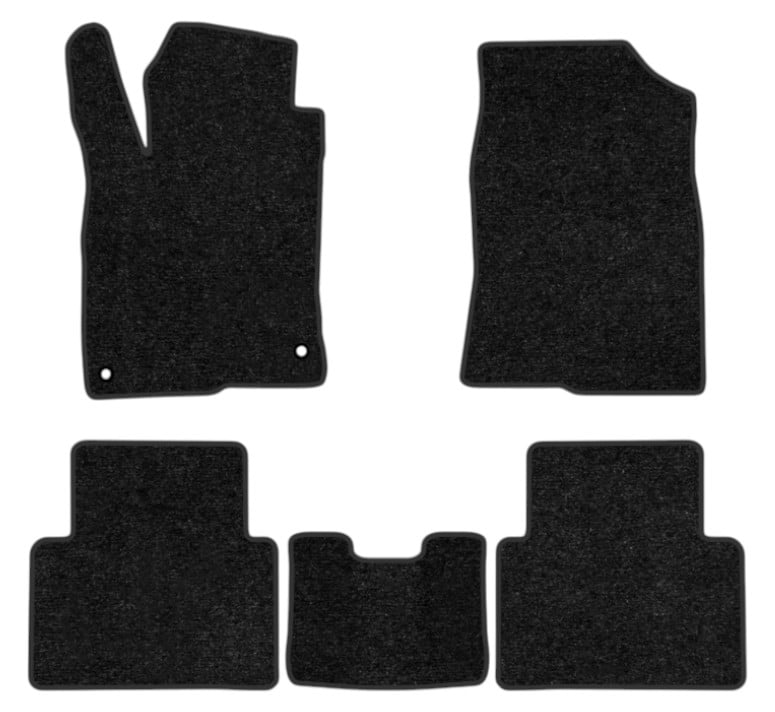 Коврики ворсовые в салон авто EVAtech Standard для Honda Civic (FK) 5-doors 2015-2021 10 поколение Htb USA черный кант HA1675CV5TL2VEB